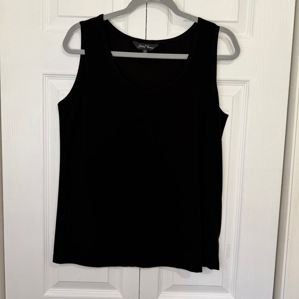 Y2K Vintage Slinky Brand Black Tank Top Medium